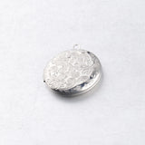 5pcs Round Pattern Photo Frame Locket Charms Stainless Steel DIY Jewelry