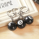 5pcs PVC Billiard Keychain Colorful Bag Key Chain Keyring Ornament Charm
