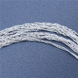 5pcs 925 Silver Water-Wave Necklace for Women Pendant Accessories