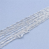 5pcs 925 Silver Water-Wave Necklace for Women Pendant Accessories