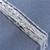 5pcs 925 Silver Water-Wave Necklace for Women Pendant Accessories