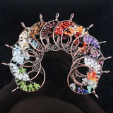 Pendant Necklace Tree of Life Natural Stone Reiki Wicca Amulet Jewelry IBN326