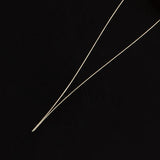 5pcs Platinum Iron Big Eye Beading Needle for Jewelry Making, 0.5mm Thick