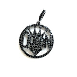 5pcs Queen Charms Pendant 25.5mm CZ Paved Woman Bracelet Necklace Jewelry