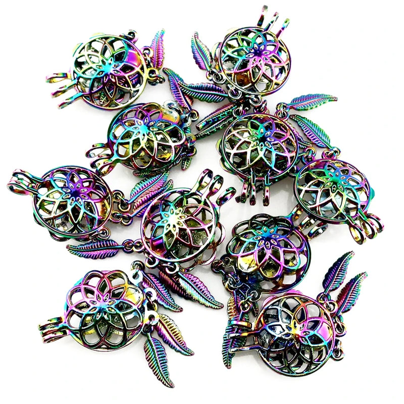 5pcs Rainbow Dream Catcher Charm Pendant DIY Jewelry Making Supplies
