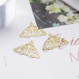 5pcs Raw Brass Hollow Butterfly Charms Pendant Jewelry Findings