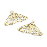 5pcs Raw Brass Hollow Butterfly Charms Pendant Jewelry Findings