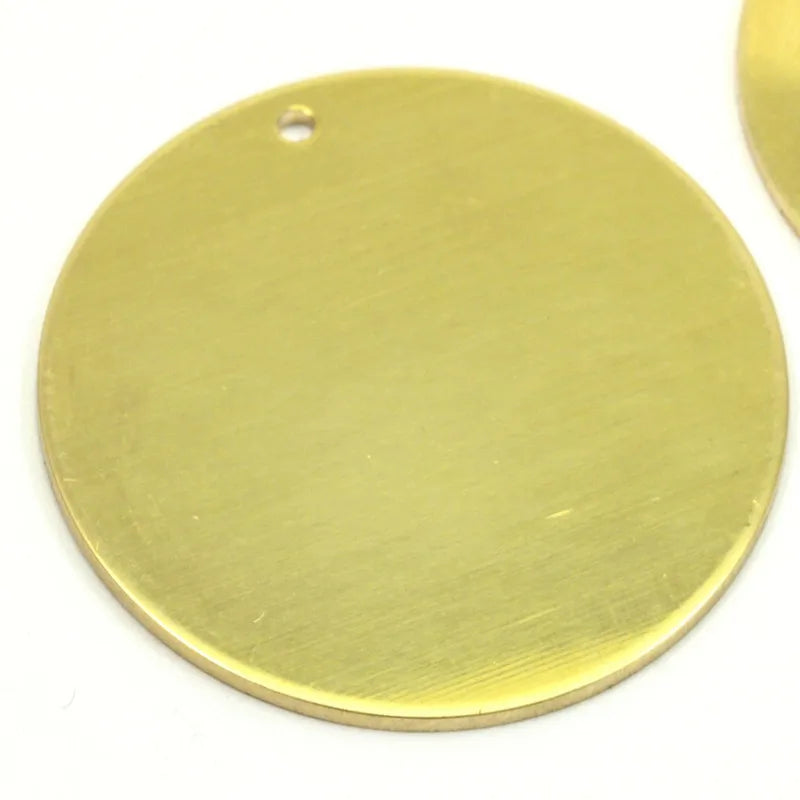 5pcs Raw Brass 38mm Stamping Tags - B0108