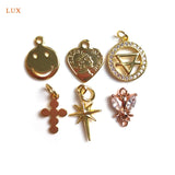 5pcs Plated Smile-Face Pendant for Jewelry Making