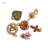 5pcs Plated Smile-Face Pendant for Jewelry Making