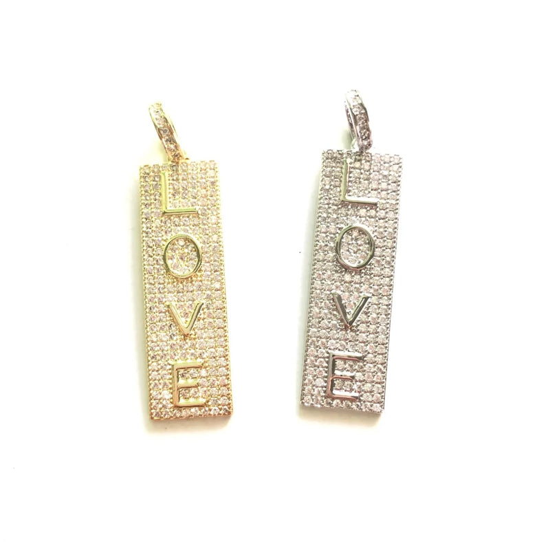 5pcs LOVE Letter Charm for Jewelry Making Earring Necklace DIY Gift