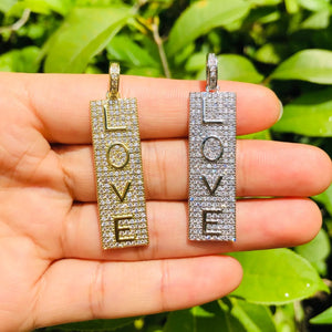 5pcs LOVE Letter Charm for Jewelry Making Earring Necklace DIY Gift