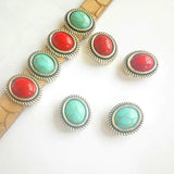 5pcs Red/Blue/White Turquoise Slide Spacer Beads Jewelry