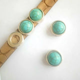 5pcs Red/Blue/White Turquoise Slide Spacer Beads Jewelry