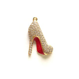 5pcs Red Bottom High Heel Shoes Charms for Jewelry Making