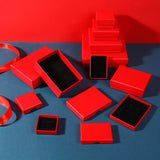 5pcs Red Cardboard Jewelry Travel Organizer 5X5X3cm 7X9X3cm Storage Box