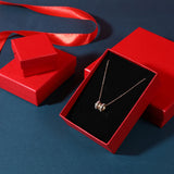 5pcs Red Cardboard Jewelry Travel Organizer 5X5X3cm 7X9X3cm Storage Box