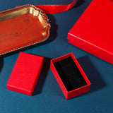 5pcs Red Cardboard Jewelry Travel Organizer 5X5X3cm 7X9X3cm Storage Box