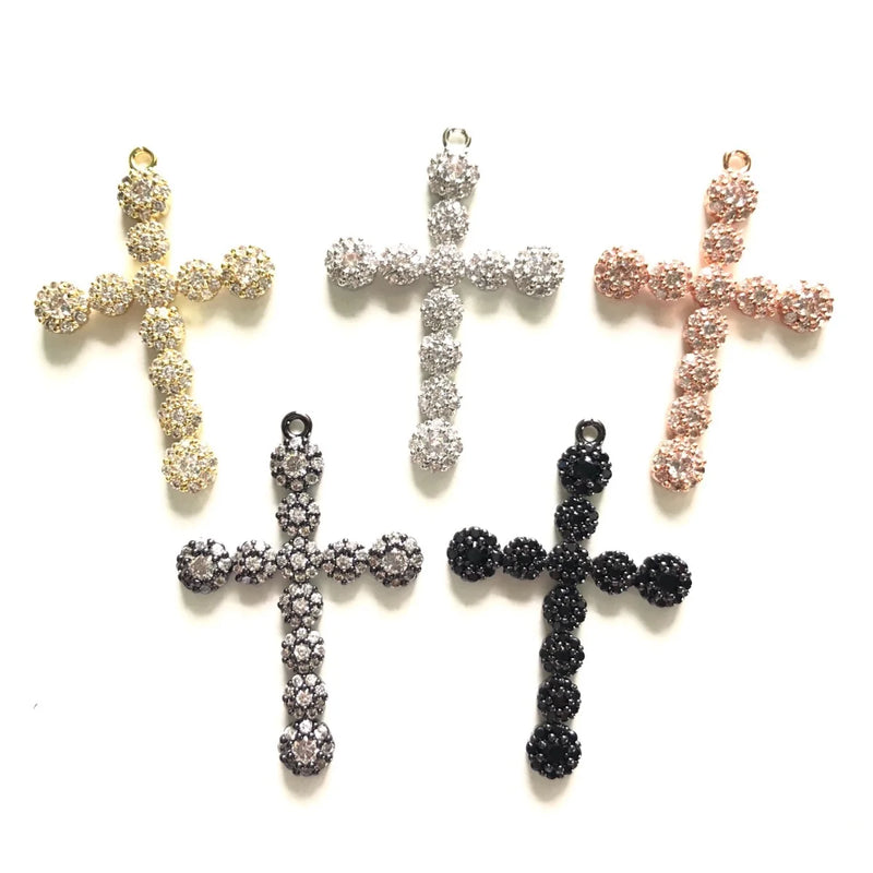 Religious Cross Zirconia Charms for Jewelry Making