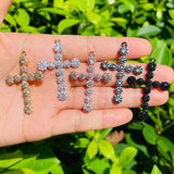 Religious Cross Zirconia Charms for Jewelry Making