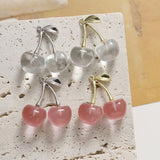 5pcs Resin 3D Cherry Charms DIY Keychain Eardrop Necklace Pendant