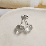5pcs Resin 3D Cherry Charms DIY Keychain Eardrop Necklace Pendant