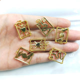 5pcs Retro Square Snake Sword in Heart Hand Pendant Charms DIY