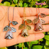 5pcs Rose Flower Charms Cubic Zirconia Paved Jewelry Accessory