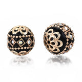 5pcs Polymer Clay Round Beads for DIY Jewelry Making, 18~19mm, Hole: 2mm