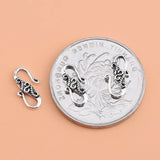 5pcs S925 Sterling Silver Thai Silver Button Accessories for Bracelet Necklace