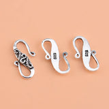 5pcs S925 Sterling Silver Thai Silver Button Accessories for Bracelet Necklace