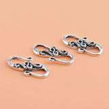 5pcs S925 Sterling Silver Thai Silver Button Accessories for Bracelet Necklace