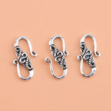 5pcs S925 Sterling Silver Thai Silver Button Accessories for Bracelet Necklace