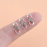 5pcs S925 Sterling Silver Thai Silver Button Accessories for Bracelet Necklace