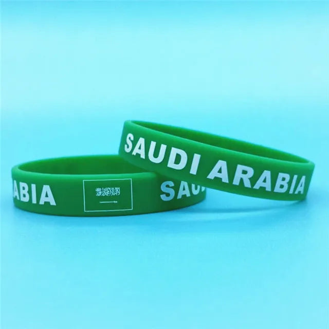 5pcs SA Flag Wristband Motivational Men Women Sports Bracelet