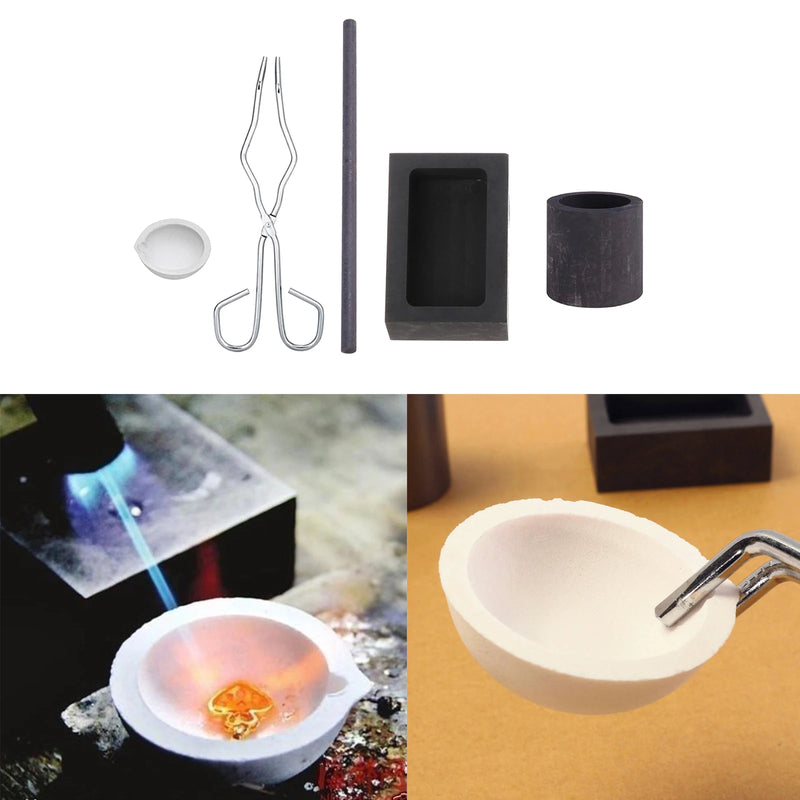 5pcs High Purity Torch Melting Casting Kit - Silver Copper Non-Ferrous Metal
