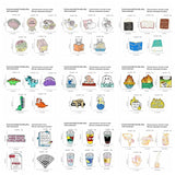 Cat Skull Book Pins Metal Enamel Pin Set