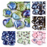 5pcs Antique Glazed Porcelain Beads Ceramic Spacer Beads DIY Jewelry Making