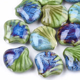 5pcs Antique Glazed Porcelain Beads Ceramic Spacer Beads DIY Jewelry Making