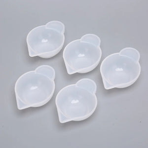 5pcs Silicone Mold Cup Dispenser Epoxy Resin Jewelry Making DIY Tools