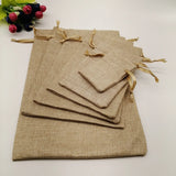 5pcs Silk Ribbon Jute Bag Sack Drawstring Small Jewelry Bags Pouch