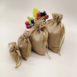 5pcs Silk Ribbon Jute Bag Sack Drawstring Small Jewelry Bags Pouch
