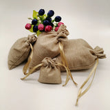 5pcs Silk Ribbon Jute Bag Sack Drawstring Small Jewelry Bags Pouch