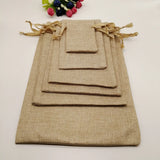 5pcs Silk Ribbon Jute Bag Sack Drawstring Small Jewelry Bags Pouch
