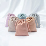 5pcs Silk Velvet Jewelry Bag Satin Drawstring Organizer Gift Wedding Christmas