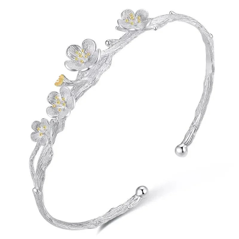 Originality Plum Blossom Open Bracelet Bangle For Women Hand Accessories