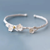 Originality Plum Blossom Open Bracelet Bangle For Women Hand Accessories