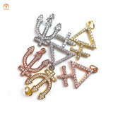 5pcs Gender Symbol CZ Paved Pendant Charms