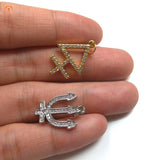 5pcs Gender Symbol CZ Paved Pendant Charms
