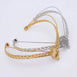 5pcs Silver/Gold Bride Crown Hoop Headband DIY Wedding Jewelry Finding Base